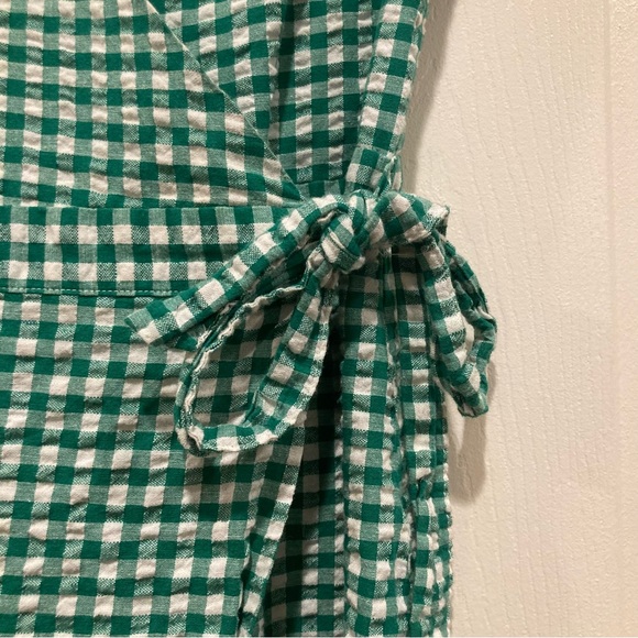 Banana Republic Green Gingham Wrap Dress - Picture 3 of 4
